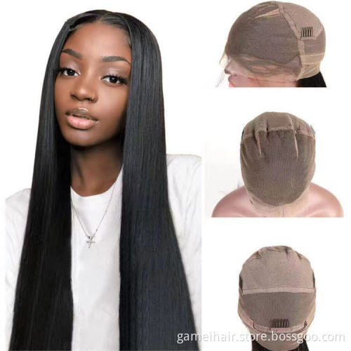 Raw Virgin Brazilian Human Hair Wig Cheap Straight Hd Full Lace Front Wig Natural Hair 13x4 13x6 Transparent Lace Frontal Wig